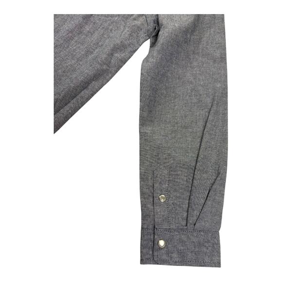EPK Boys’ Pearl Snap Long Sleeve Button-Up Dress Shirt - Size 12 - Gray‎  NWT - Picture 9 of 11